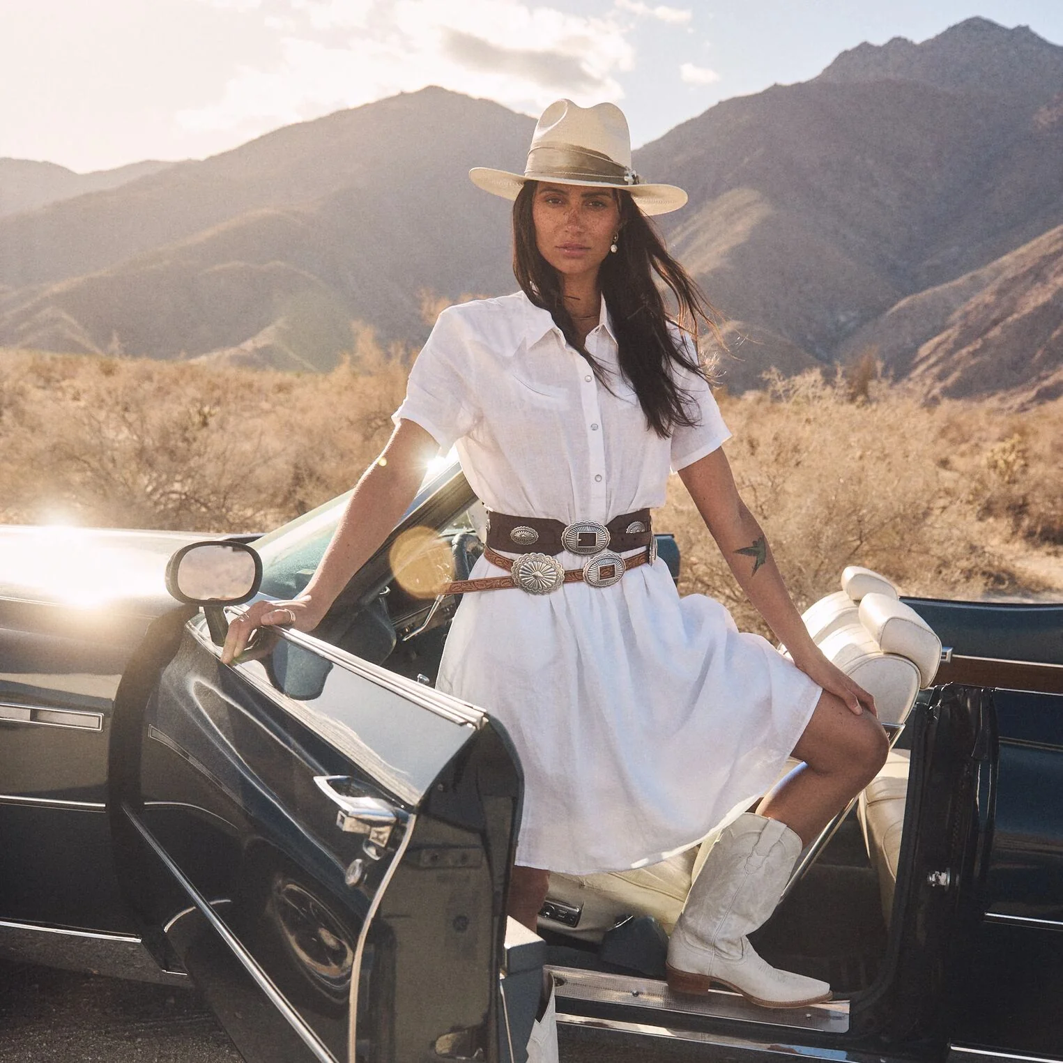 White Linen Shirt Dress