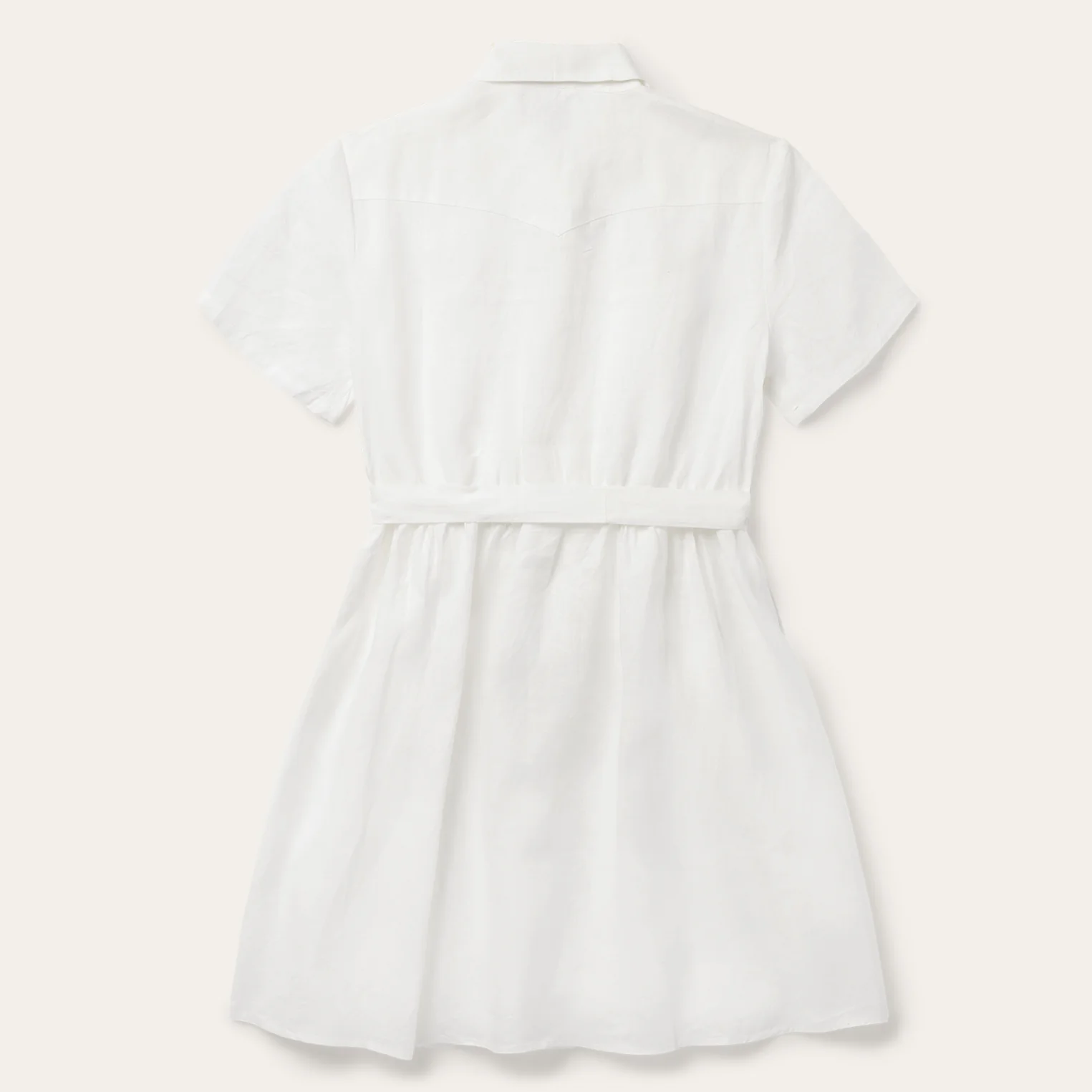 White Linen Shirt Dress