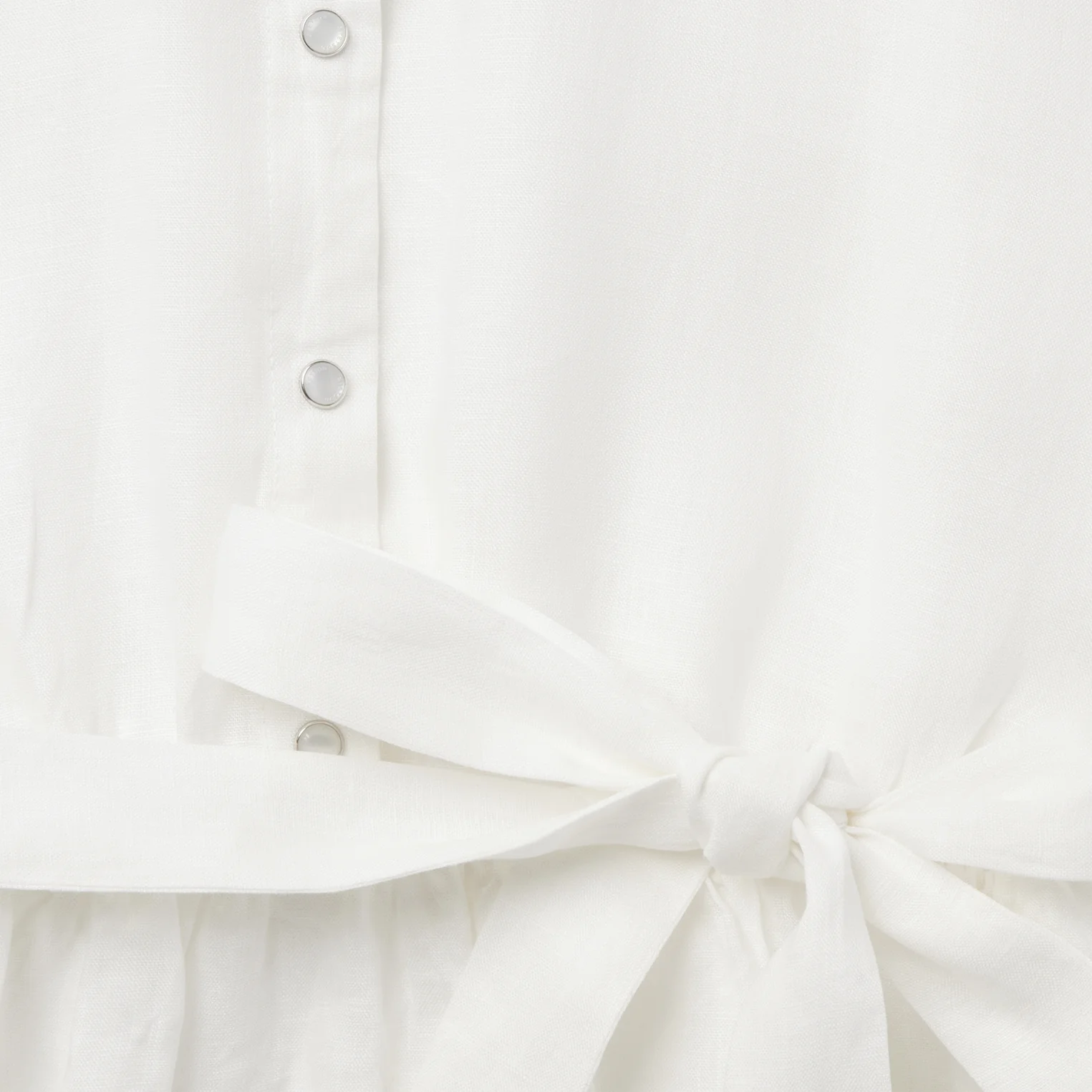 White Linen Shirt Dress