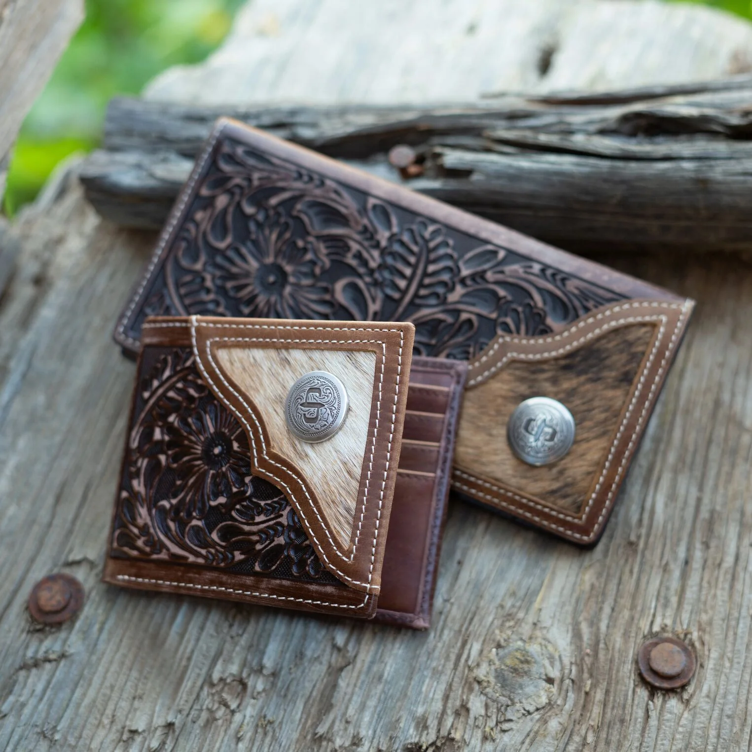 Hair-On-Hide Concho Checkbook