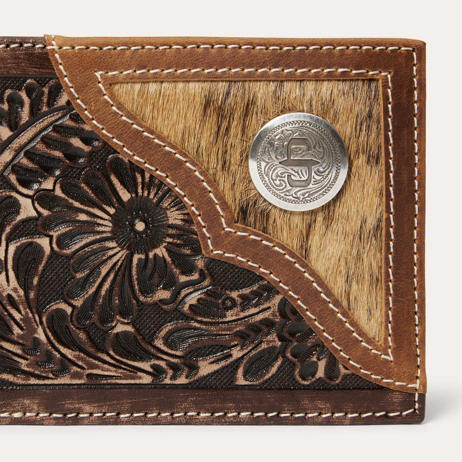 12540-hair-on-hide-concho-bi-fold-wallet-7.jpg Hair-On-Hide Concho Bi-Fold Wallet
