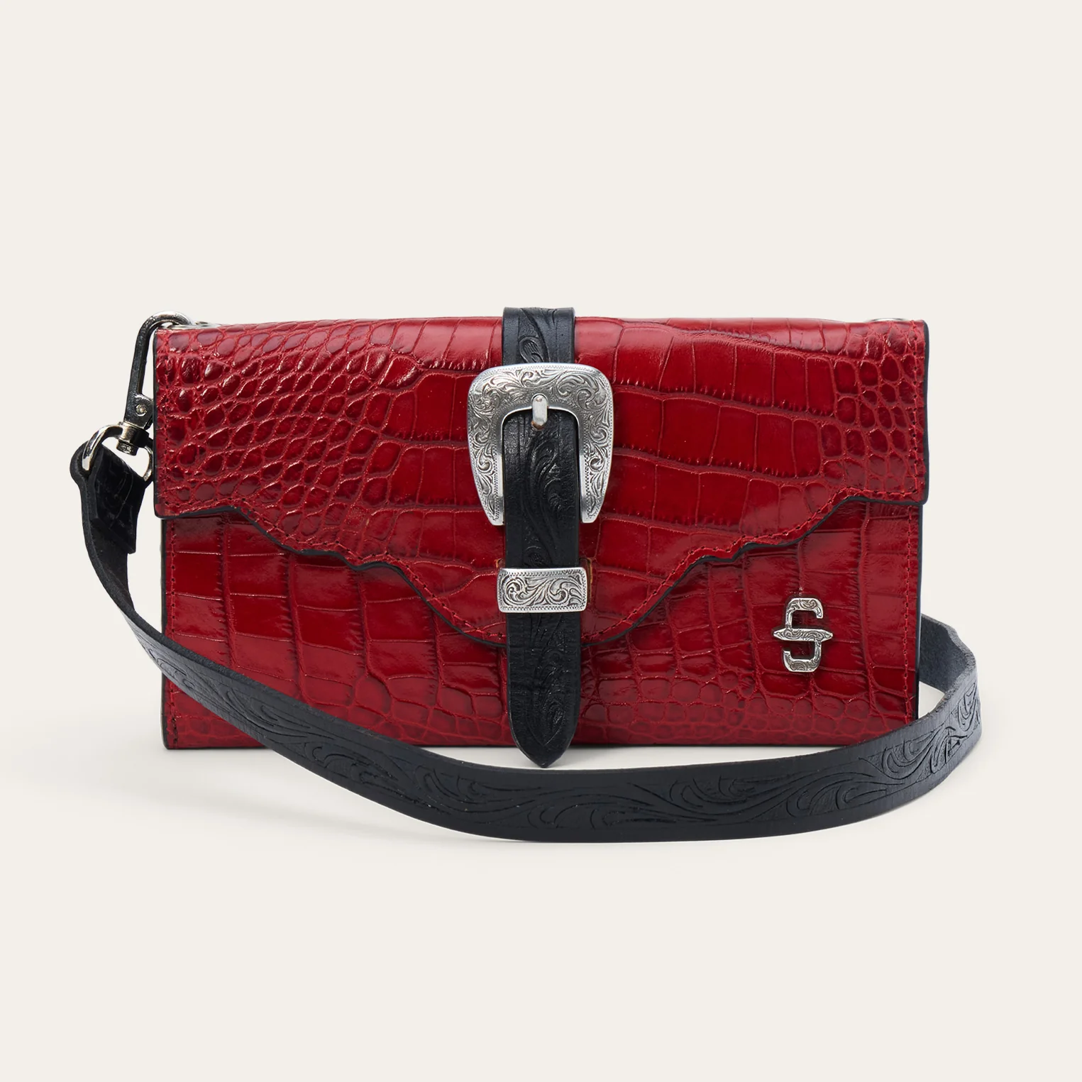 2562-croco-embossed-clutch-wallet-1.webp Croco Embossed Clutch Wallet