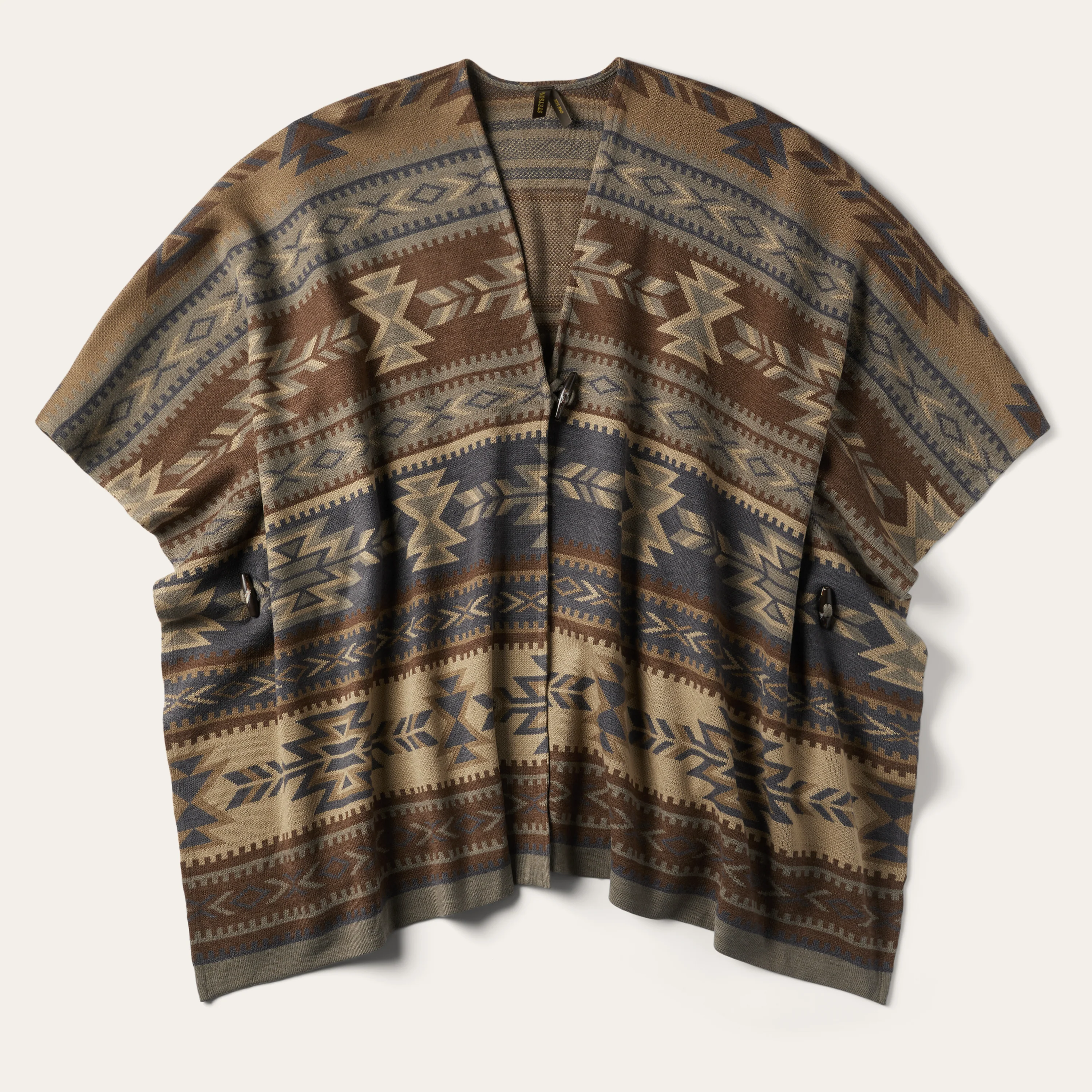 5121-aztec-print-sweater-poncho-1.webp Aztec Print Sweater Poncho