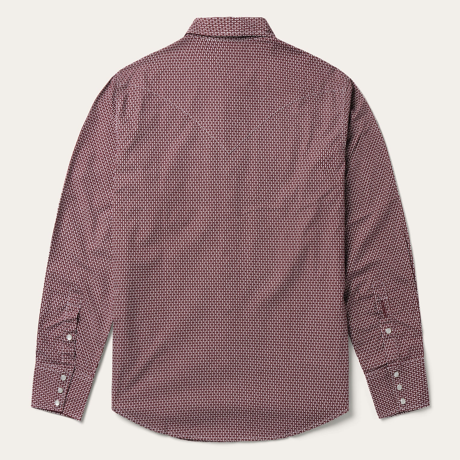 Broken Diamond Print Western Shirt