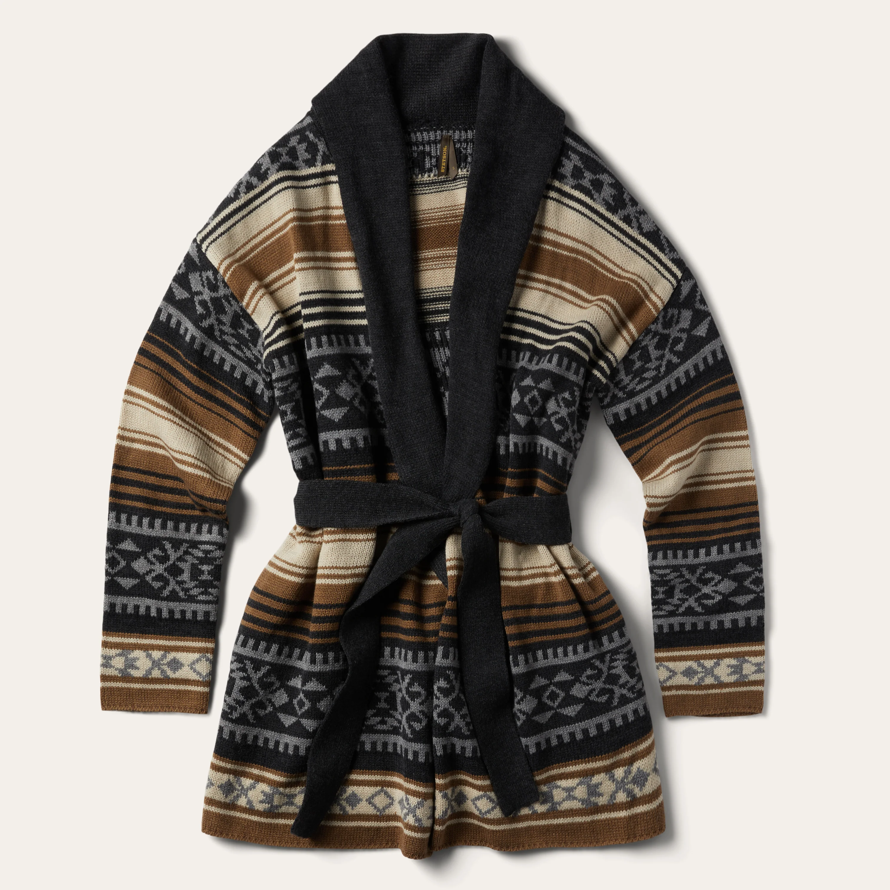 5672-brown-serape-belted-cardigan-1.webp Brown Serape Belted Cardigan