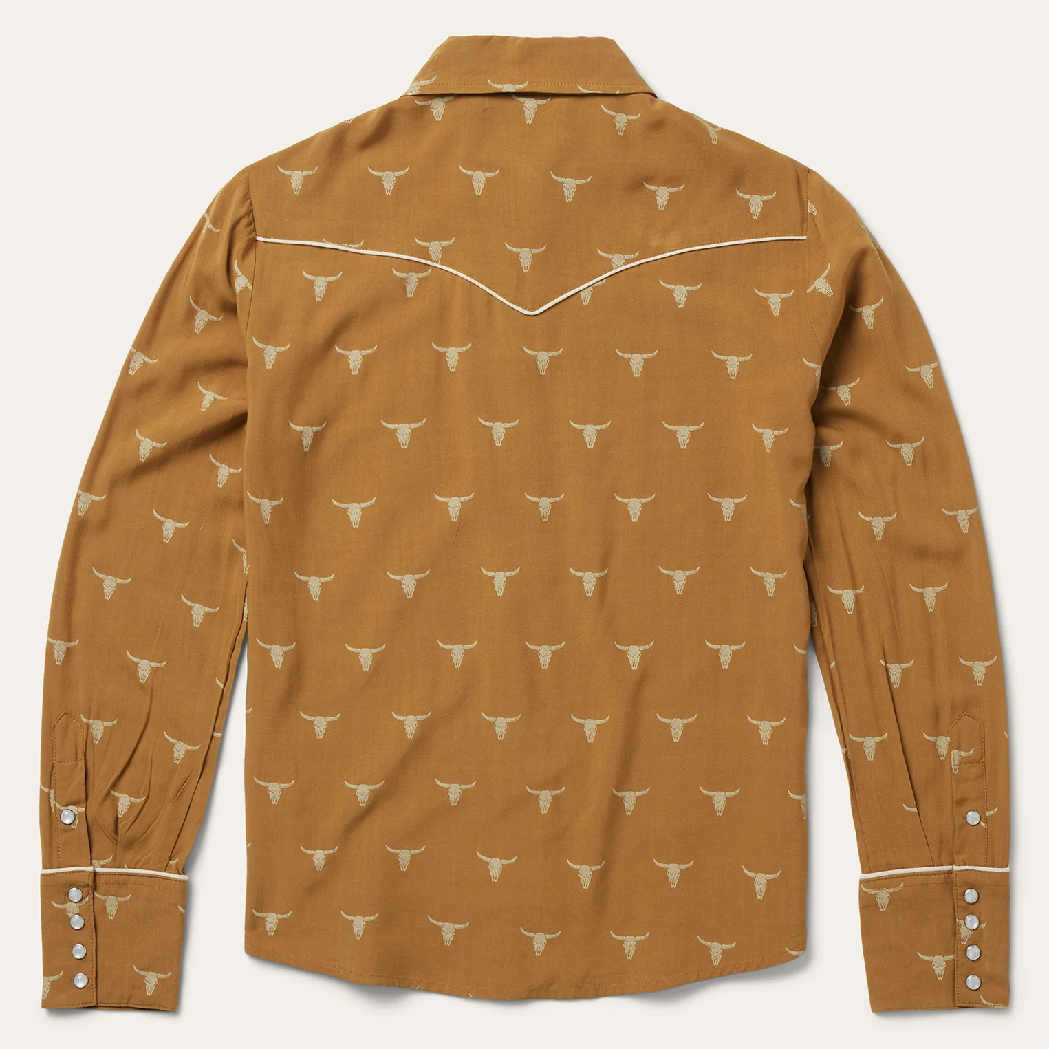 Mojave Longhorn Print Snap Western Shirt