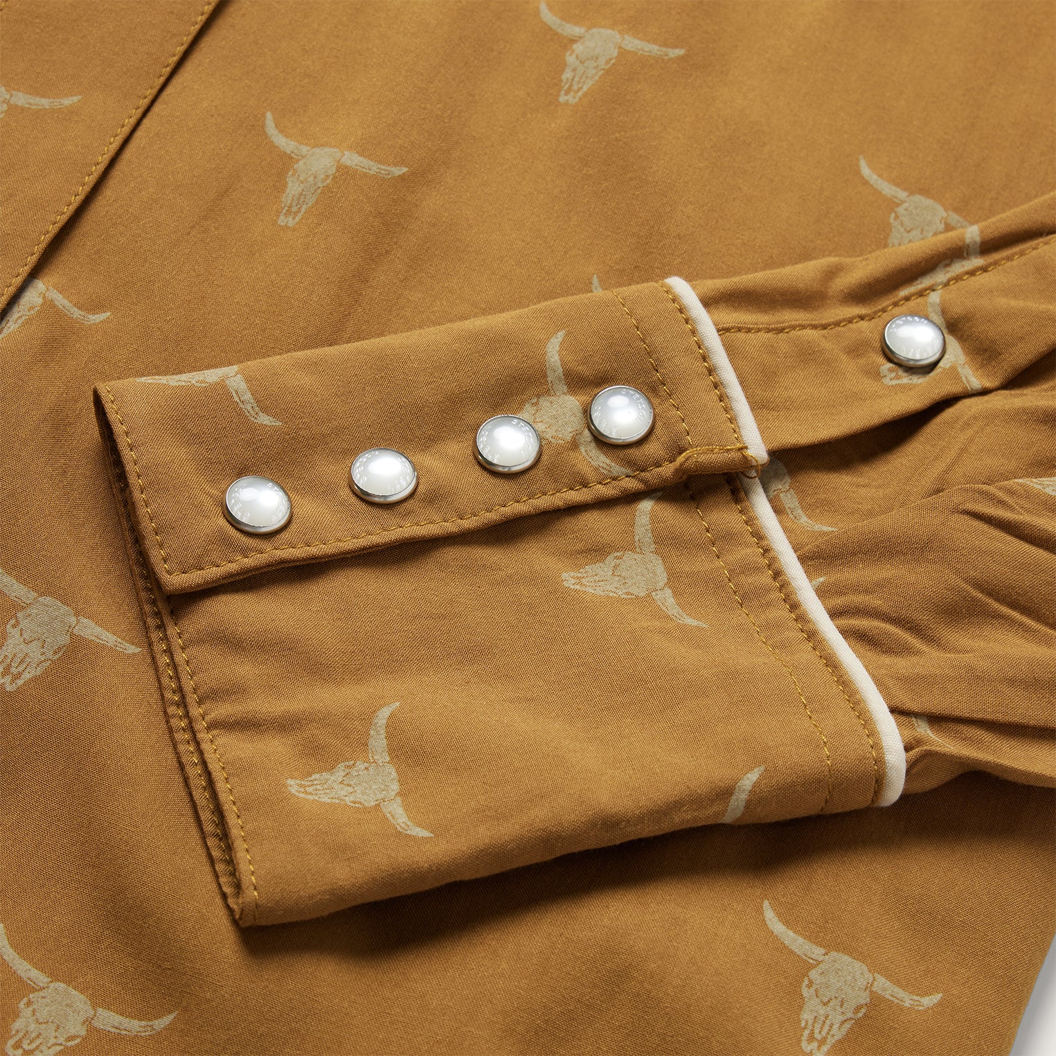 Mojave Longhorn Print Snap Western Shirt